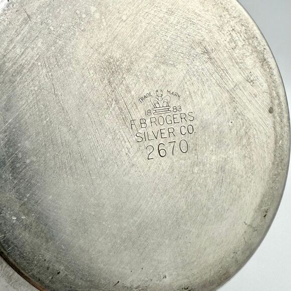 F B Rogers Vintage 19th Century Silver Plated Tilting Teapot No Stand - Picture 11 of 13